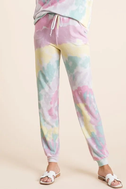 BiBi Tie Dye French Terry Casual Pants for Everyday Comfort - Love Salve